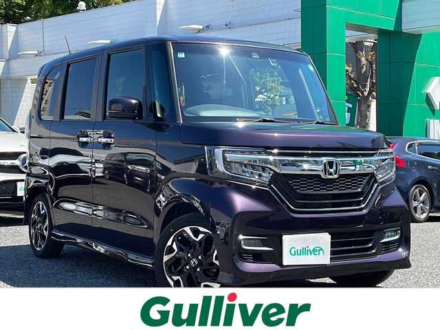 ホンダ Ｎ ＢＯＸ カスタム G L ターボ ホンダセンシング 東京都 2017(平29)年 5.3万km プレミアムベルベットパープル・パール ワンオーナー/新車時保証書/取扱説明書　ナビ説明書/衝突軽減ブレーキ/誤発進抑制機能【前後】/車線維持支援システム/路外逸脱抑制機能/アダプティブクルーズコントロール/アイドリングストップ/純正インターナビ/フルセグTV/CD/DVD/USB/BT/Applecarplay/バックカメラ　ビルトインETC/純正ドライブレコーダー/両側パワースライドドア/ハーフレザーシート/LEDヘッドライト/オートライト/LEDフォグライト/サイド/カーテンエアバック