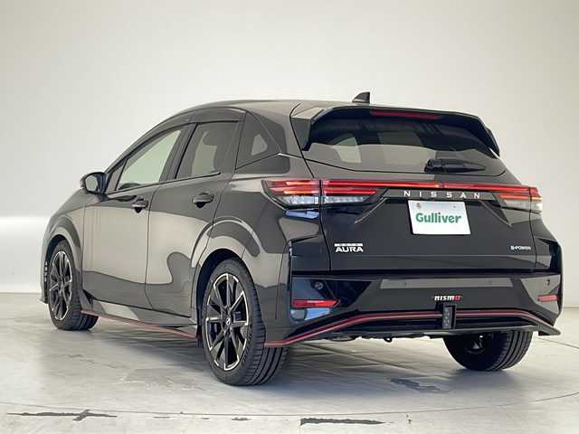 日産 オーラ ニスモ 沖縄県 2021(令3)年 3.7万km スーパーブラック 純正ナビ/（フルセグTV　Bluetooth接続　USB　HDMI）/アラウンドビューモニター/プロパイロット/ETC2.0/ステアリングスイッチ/ハーフレザーシート/シートヒーター/クリアランスソナー/スマートキー/プッシュスタート/純正フロアマット/ドアバイザー/LEDヘッドライト/オートライト