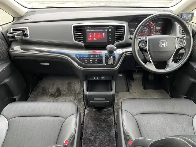 ホンダ オデッセイ アブソルート 鳥取県 2014(平26)年 6.7万km ホワイトオーキッドパール 純正ナビ／ＴＶ／ＤＶＤ／ＣＤ／ＢＴ/バックカメラ・ビルトインＥＴＣ/衝突軽減ブレーキ（CTBA）/クルーズコントロール/両側パワースライド/ＴＥＩＮ車高調/ＲＡＹＳ１９インチアルミ/社外レーダー探知機/社外フロントグリル/ＬＥＤヘットライト/ハーフレザーシート/純正アルミスタットレスセット積/（タイヤ残溝　７分山）/プッシュエンジンスタート/アイドリングストップ/スペアキーｘ１