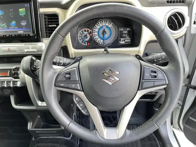 スズキ クロスビー HYBRID MZ 愛媛県 2018(平30)年 4.7万km ピュアホワイトP 純正８インチナビ　フルセグＴＶ　Ｂｌｕｅｔｏｏｔｈ　シートヒーター　　ＥＴＣ　ドライブレコーダー　　全方位カメラ　クルーズコントロール　衝突軽減ブレーキ　パドルシフト　ＬＥＤヘッドライト