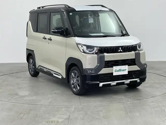 三菱 デリカミニ T プレミアム リミテッド ED 愛知県 2025(令7)年 0.1万km未満 アイボリーⅡ 届け出済み未使用車/純正9型メモリナビ/（FM/AM/AppleCarPlay/AndroidAuto)　/全方位バックカメラ　/マイパイロット　/ハンズフリーパワースライドドア　/前席シートヒーター/ステアリングヒーター　/ダウンヒルアシストコントロール　/衝突軽減システム　/先行車発進　/道路標識表示　/純正15インチAW/ルーフレール/両側パワースライドドア/純正LEDヘッドライト/カーテンエアバッグ