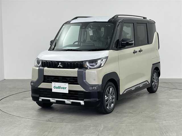 三菱 デリカミニ T プレミアム リミテッド ED 愛知県 2025(令7)年 0.1万km未満 アイボリーⅡ 届け出済み未使用車/純正9型メモリナビ/（FM/AM/AppleCarPlay/AndroidAuto)　/全方位バックカメラ　/マイパイロット　/ハンズフリーパワースライドドア　/前席シートヒーター/ステアリングヒーター　/ダウンヒルアシストコントロール　/衝突軽減システム　/先行車発進　/道路標識表示　/純正15インチAW/ルーフレール/両側パワースライドドア/純正LEDヘッドライト/カーテンエアバッグ