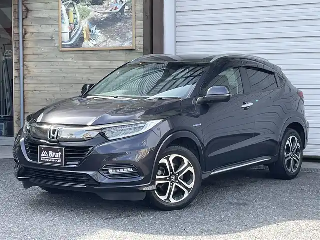 ホンダ ヴェゼル ハイブリッド Z ホンダセンシング 福島県 2020(令2)年 7万km ルーセブラックM SDナビ/バックカメラ/フルセグTV/LEDヘッドライト/ルーフレール/ハーフレザーシート/前席シートヒーター/ETC/レーダークルーズコントロール/コンフォートビューパッケージ