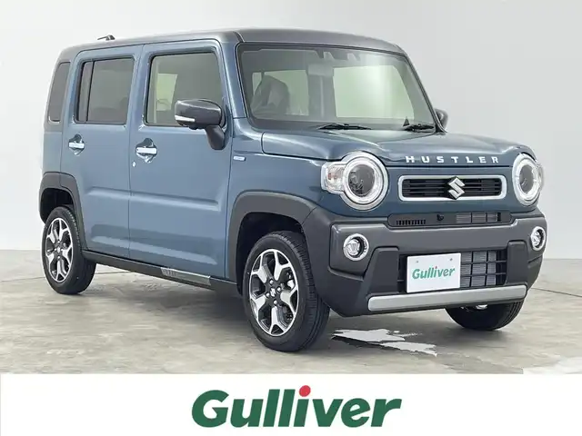 スズキ ハスラー HYBRID X 千葉県 2025(令7)年 0.1千km デニムブルー ガンメタリック 2トーン スズキセーフティサポート/・デュアルカメラブレーキサポート/・誤発進抑制機能/・車線逸脱抑制/・標識認識機能/・ハイビームアシスト/純正9インチメモリナビ/CD DVD BT スマホ連携 フルセグ/全方位カメラ/レーダークルーズコントロール/LEDオートライト/シートヒーター/純正15インチアルミホイール/革巻きステアリング/ステアリングスイッチ/プッシュスタート/スマートキー