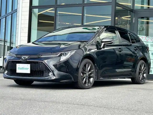 トヨタ カローラツーリング ダブルバイビー 愛媛県 2020(令2)年 4.9万km ブラックマイカ 純正9型ディスプレイオーディオ/バックカメラ/前後ドライブレコーダー/トヨタセーフティセンス/衝突被害軽減装置/車線逸脱防止装置/レーダークルーズコントロール/ブラインドスポットモニター/クリアランスソナー/ステアリングリモコン/ハーフレザー/ETC/電動パーキングブレーキ/電格ミラー/ヒートミラー/ヘッドライトレベライザー/トノカバー/純正布生地ラゲッジマット/LEDヘッドライト/現状サマー(純正AW)(215/45/R17)/TOYO TRANPATH mpZ