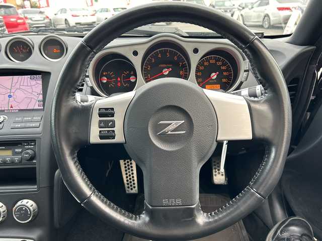 日産 フェアレディ Ｚ 栃木県 2008(平20)年 1.3万km ダークブルー 純正HDDナビ/バックカメラ/オーディオ/CD FM AM/MTモード付AT/純正18インチアルミホイール/リモコンキー/横滑り防止装置/盗難防止装置/HIDヘッドライト