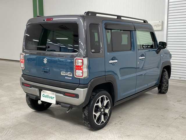 スズキ ハスラー Jスタイル 熊本県 2021(令3)年 2.5万km デニムブルー ガンメタリック 2トーン SDナビ/【CD/DVD/Bluetooth/フルセグ】/バックカメラ/セーフティサポート/・デュアルカメラブレーキサポート/・誤発進抑制機能/・車線逸脱警報/・先行車発進告知/・標識認識機能/・ハイビームアシスト/LEDオートヘッドライト/革巻きステアリング/ナノイー付きオートエアコン/プッシュスタート/スマートキー/ドライブレコーダー/ルーフレール/禁煙車
