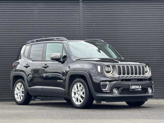 クライスラー・ジープ ジープ レネゲード リミテッド 山梨県 2019(平31)年 4.9万km 黒 後期型/黒革/ACC/純正メモリナビ/バックカメラ/パワーシート/前席シートヒーター/ステアリングヒーター/レーンキープ/衝突軽減ブレーキ/LEDヘッドライト/Bluetooth/USB/純正17インチAW/保証書/取扱説明書/スペアキー