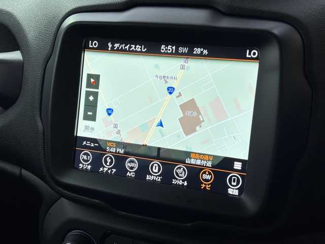 クライスラー・ジープ ジープ レネゲード リミテッド 山梨県 2019(平31)年 4.9万km 黒 後期型/黒革/ACC/純正メモリナビ/バックカメラ/パワーシート/前席シートヒーター/ステアリングヒーター/レーンキープ/衝突軽減ブレーキ/LEDヘッドライト/Bluetooth/USB/純正17インチAW/保証書/取扱説明書/スペアキー