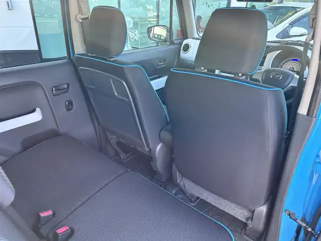 マツダ フレア クロスオーバー XS 島根県 2015(平27)年 11.1万km 青／白 登録時走行距離110350km/クラリオン オーディオ（AM・FM・CD）/シートヒーター（運転席）/衝突被害軽減ブレーキ/横滑り防止装置/アイドリングストップ/LEDヘッドランプ（オート）/フォグランプ/ETC/ドライブレコーダー/プッシュスタート/スマートキー/ドアバイザー/15インチ純正AW/禁煙車