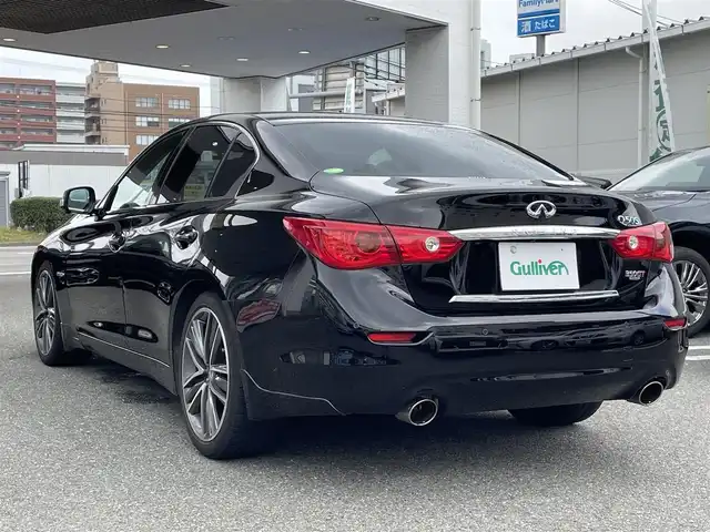 日産 スカイライン ハイブリッド 350GT Type SP 福岡県 2015(平27)年 11.6万km スーパーブラック 純正メーカーナビ/Bluetooth対応/ワンセグTV/バックカメラ/360度カメラ/レーダークルーズコントロール/パドルシフト/ドライブレコーダー/前席パワーシート（運転席メモリ付）/シートヒーター/ビルトインETC/純正フロアマット/純正アルミホイール/全席レザーシート/プッシュスタート/取扱説明書/スペアキー/スマートキー