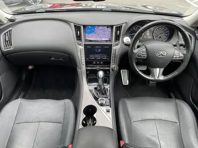 日産 スカイライン ハイブリッド 350GT Type SP 福岡県 2015(平27)年 11.6万km スーパーブラック 純正メーカーナビ/Bluetooth対応/ワンセグTV/バックカメラ/360度カメラ/レーダークルーズコントロール/パドルシフト/ドライブレコーダー/前席パワーシート（運転席メモリ付）/シートヒーター/ビルトインETC/純正フロアマット/純正アルミホイール/全席レザーシート/プッシュスタート/取扱説明書/スペアキー/スマートキー