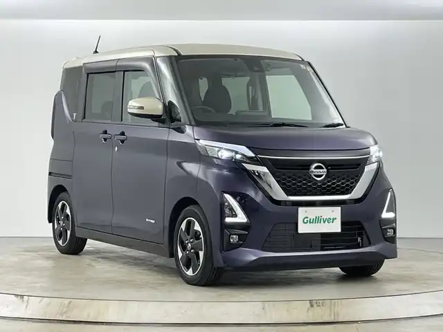 日産 ルークス HWS X プロパイロットED 愛知県 2021(令3)年 1.7万km パープルⅡ 禁煙車/純正9インチナビ/（CD/DVD/Bluetooth/フルセグTV/SD)/全方位カメラ/衝突軽減ブレーキ/プロパイロット/レーンキープアシスト/レーダークルーズコントロール/オートマチックハイビーム/クリアランスソナー/ETC/ドライブレコーダー/両側パワースライドドア/純正14インチアルミホイール/アイドリングストップ/スマートキー/プッシュスタート/LEDヘッドライト/フロントフォグランプ/電子パーキングブレーキ/オートホールド/横滑り防止装置/電動格納ミラー/純正フロアマット