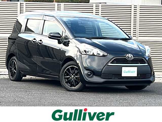 トヨタ シエンタ X 千葉県 2017(平29)年 7.1万km ブラックマイカ ワンオーナー/社外SDナビ/Bluetooth接続/CD/DVD再生/フルセグTV/ビルトインETC/片側パワースライドドア/横滑り防止装置/盗難防止装置/プッシュスタート/スマートキー/スペアキー×１本/ステアリングスイッチ/社外アルミホイール/取扱説明書