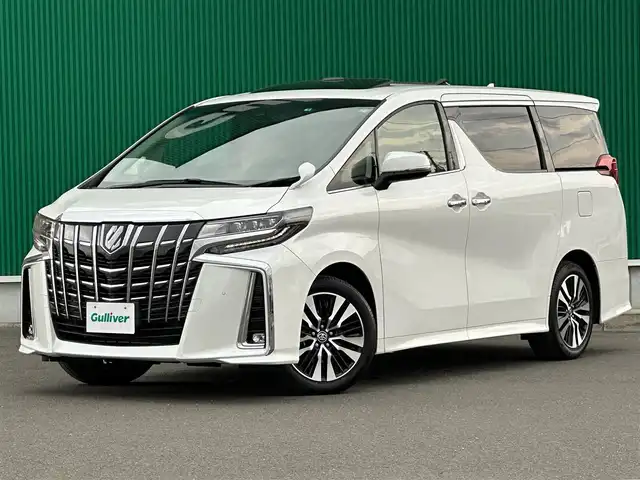 トヨタ アルファード S Cパッケージ 宮城県 2022(令4)年 1.9万km ホワイトパールクリスタルシャイン ツインムーンルーフ/デジタルインナーミラー/ブラインドスポットモニター/パーキングサポートブレーキ（後方接近車両）/スペアタイヤ/＝＝＝/セーフティセンス/・プリクラッシュセーフティ/・レーントレーシングアシスト/・ロードサインアシスト/・アダプティブハイビームシステム/・レーダークルーズコントロール（全車速追従機能付）/パーキングサポートブレーキ（前後方静止物）/純正12インチフリップダウンモニター/9インチディスプレイオーディオ/・ナビ機能付/・CD/DVDデッキ/・Bluetooth/バックカメラ/ビルトインETC/AC100V/100Wコンセント/パワーバックドア/両側パワースライドドア/合皮シート/シートヒーター/ベンチレーション/パワーシート（運転席メモリー機能付）/ウッドコンビステアリング/ステアリングヒーター/電動パーキングブレーキ/ブレーキホールド/3眼LEDヘッドランプ/スマートキー＆プッシュスタート/純正18インチAW/フロアマット/W/サイド/カーテンエアバッグ