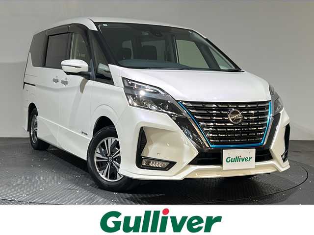 日産 セレナ e－パワー ハイウェイスター V 愛媛県 2020(令2)年 2.2万km ホワイト 純正10インチナビ/フルセグTV/Bluetooth/DVD/ブルーレイ再生可/アラウンドビューモニター/フリップダウンモニター/エマージェンシーブレーキ/クルーズコントロール/両側パワースライドドア /純正フロントドライブレコーダー【DJ4-D】/スタッドレスタイヤ積込
