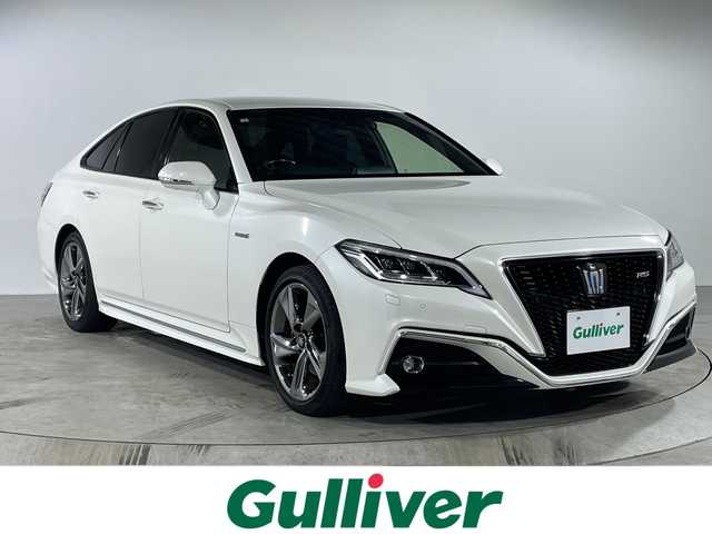 トヨタ クラウン ハイブリッド RS 福岡県 2019(平31)年 2.5万km ホワイトパールクリスタルシャイン 純正ナビ/フルセグTV/Bluetooth/パーキングサポート/ミラキャスト/ビルトインETC/ステアリングヒーター/D/Nシートヒーター/D/Nパワーシート/BSM/HUD/パワーシート/LEDヘッドライト/スマートキー/プッシュスタート/純正AW18インチ
