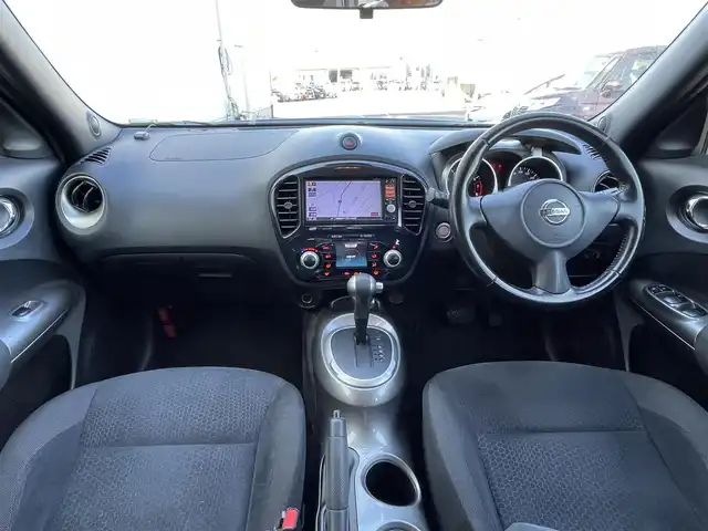 日産 ジューク 15RX タイプV 佐賀県 2013(平25)年 8.4万km サファイアブラック ワンオーナー/純正SDナビゲーション/・フルセグTV/CD/SD/Bluetooth/バックカメラ/ISOFIX対応/革巻きステアリング/純正キセノンヘッドライト/純正フォグランプ/純正フロアマット/純正ドアバイザ―/取扱説明書