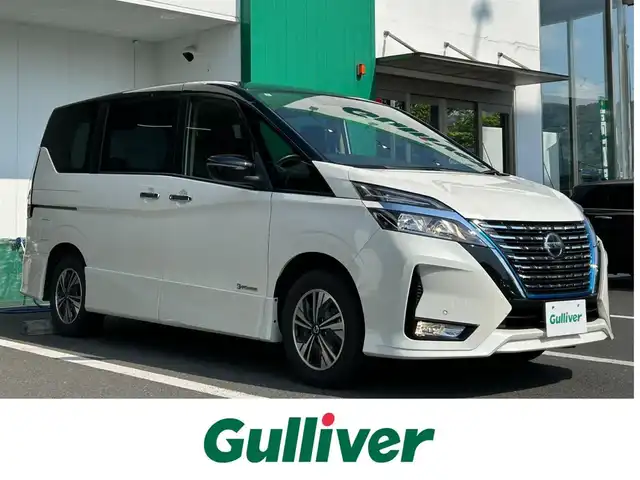日産 セレナ e－パワー ハイウェイスター 京都府 2019(令1)年 9.1万km ブリリアントホワイトパール 2トーン ○純正9インチナビ/○フルセグTV/○バックカメラ/〇アラウンドビューモニター/○ビルトインETC/○ドライブレコーダー/○全方位運転支援システム/○インテリジェントエマージェンシーブレーキ/〇標識検知機能/○純正15インチアルミホイール/○ハロゲンヘッドランプ/○オートライト/○フォグランプ/○革巻きステアリングホイール/○インテリジェントキー/〇禁煙車