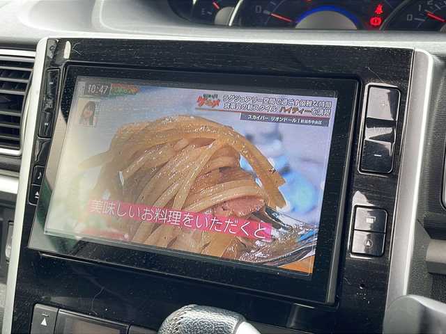 ダイハツ タント カスタム RS SA 新潟県 2015(平27)年 9.5万km タングステングレーM 4WD/純正メモリナビ/（BT/FM/AM）/バックカメラ/ハーフレザーシート/両側パワースライドドア/純正アルミホイール/ドアバイザー/冬タイヤ積載/ETC