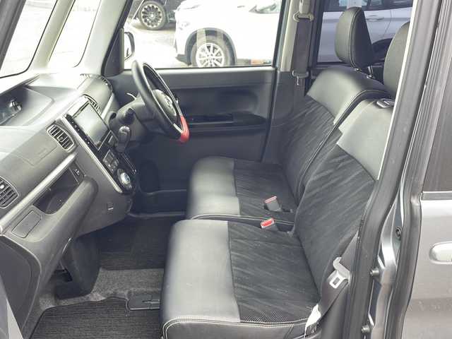 ダイハツ タント カスタム RS SA 新潟県 2015(平27)年 9.5万km タングステングレーM 4WD/純正メモリナビ/（BT/FM/AM）/バックカメラ/ハーフレザーシート/両側パワースライドドア/純正アルミホイール/ドアバイザー/冬タイヤ積載/ETC
