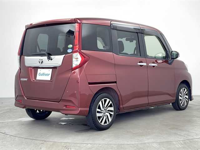 トヨタ ルーミー カスタムG 鹿児島県 2019(令1)年 6.1万km ファイアークォーツレッドM ワンオーナー/スマートキー×2/純正ナビ【NSZT-Y68】/CD/DVD/Bluetooth/FM/AM/全方位カメラ/両側パワースライドドア/前後ドライブレコーダー/クルーズコントロール/D/N席シートヒーター/ステアリングスイッチ/リアサンシェード/ビルトインETC/LEDヘッドライト/前後コーナーセンサー/純正フロアマット/保証書