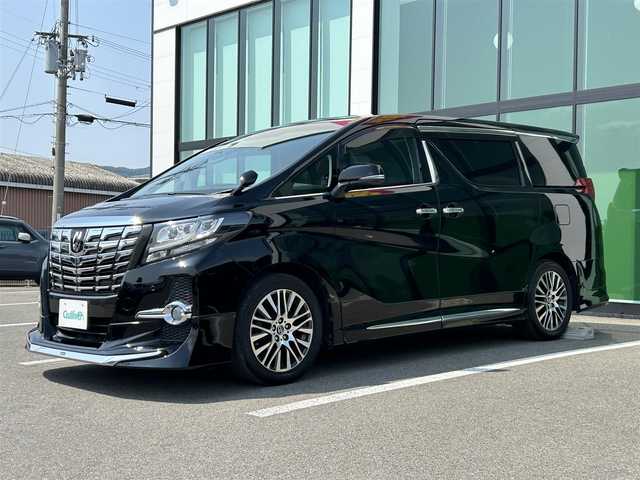 トヨタ アルファード S Cパッケージ 和歌山県 2015(平27)年 4.7万km ブラック アルパインナビ/アルパインフリップダウンモニター/デジタルインナーミラー/バックカメラ（曇りあり）/（BT/CD/DVD）/クルーズコントロール/コーナーセンサー/横滑り防止装置/両側パワースライドドア/サンルーフ/モデリスタエアロ/パワーシート/ポジションメモリー/ステアリングヒーター/純正アルミホイール/純正フロアマット/LEDヘッドライト/フォグランプ/オートライト
