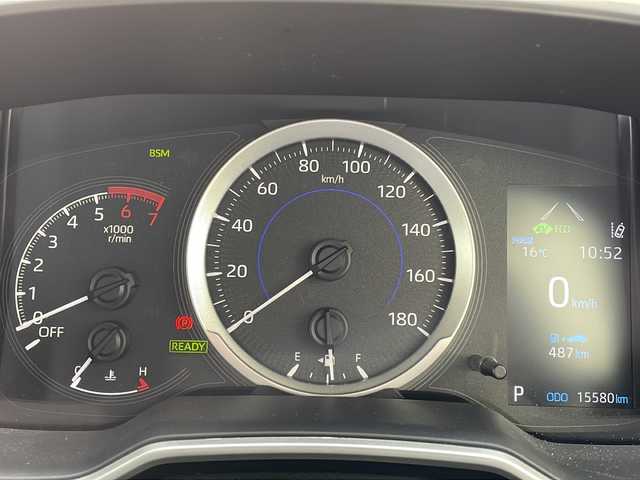 トヨタ カローラツーリング ハイブリッド S 神奈川県 2022(令4)年 1.6万km ライトブルーM 純正ナビ（AM/FM/USB/BT/Miracast)/バックカメラ/前後ドラレコ/ビルトインETC2.0/レーダークルコン/D/N席シートヒーター/ステアリングヒーター/オートハイビーム/ブレーキホールド/ABS/横滑り防止装置/レーンキープアシスト/アイドリングストップ/プッシュスタート/純正AW/純正フロアマット/純正ドアバイザー/保証書/取扱説明書