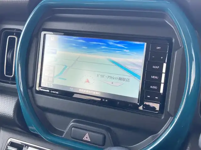 スズキ ハスラー HYBRID X 鳥取県 2021(令3)年 6万km デニムブルー ガンメタリック 2トーン 社外ナビ/フルセグ/DVD/CD/BT/バックカメラ・ETC/デュアルカメラブレーキサポート/レーンアシスト/リアパーキングセンサー/前席シートヒーター/LEDヘットライト/フォグライト/オートハイビーム/純正15インチアルミホイール/プッシュエンジンスタート/アイドリングストップ/スマートキー×２