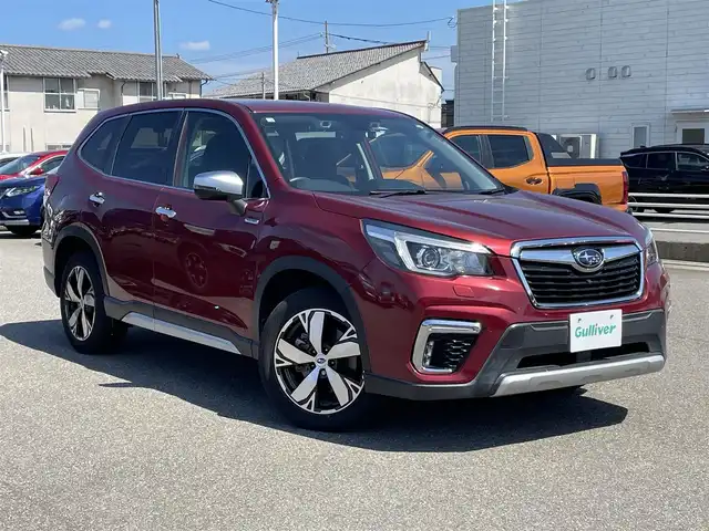 スバル フォレスター ハイブリッド アドバンス 石川県 2018(平30)年 6.5万km ワイン 4WD/ワンオーナー/ダイアトーンナビ/フルセグTV/バック&サイドカメラ/LEDヘッドライト/パワーバックドア/ETC/ドライブレコーダー/ハーフレザーシート/シートヒーター/スマートキー/プッシュスタート/電動ミラー/パワーシート/アイサイト/レーダークルーズ/保証書