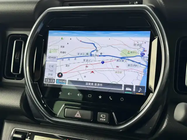 スズキ ハスラー Jスタイル 滋賀県 2021(令3)年 2.6万km シフォンアイボリーメタリック/ガンメタリック2トーン 純正9インチナビ（Bluetooth/USB/CD/DVD/iPod/フルセグ）/衝突軽減防止装置/横滑り防止機能/全方位カメラ/レーンキープアシスト/ETC/ステアリングスイッチ/電動格納ミラー