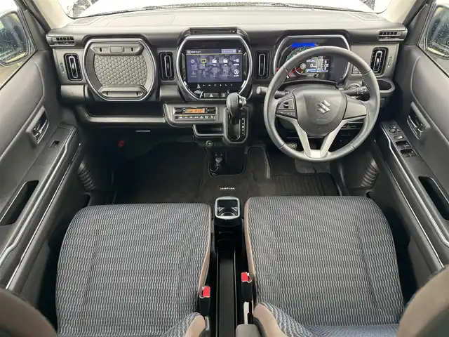 スズキ ハスラー Jスタイル 滋賀県 2021(令3)年 2.6万km シフォンアイボリーメタリック/ガンメタリック2トーン 純正9インチナビ（Bluetooth/USB/CD/DVD/iPod/フルセグ）/衝突軽減防止装置/横滑り防止機能/全方位カメラ/レーンキープアシスト/ETC/ステアリングスイッチ/電動格納ミラー