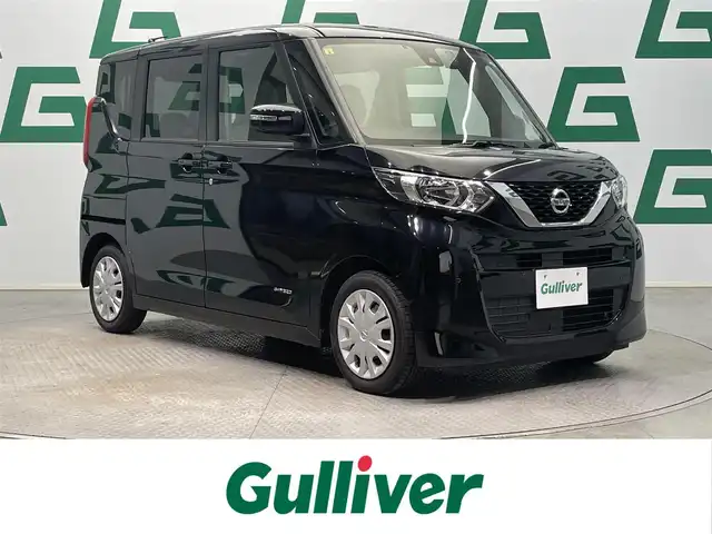 日産 ルークス X 鹿児島県 2021(令3)年 6.6万km ブラック 禁煙車　/ナビ　/全方位カメラ　/片側パワースライドドア　/横滑り防止機能　/ドライブレコーダー　/純正フロアマット　/ＥＴＣ　/前後コーナーセンサー　/オートライト/オートマチックハイビーム　/ヘッドライトレベライザー