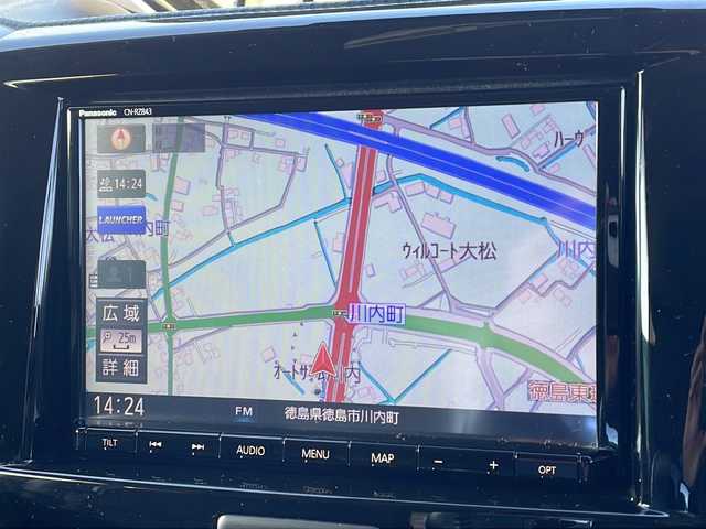 スズキ ソリオ バンディット HV SV 徳島県 2019(令1)年 7.6万km スーパーブラックパール 社外8型SDナビ　CN-RZ843/（ラジオ/フルセグ/DISC/SD/BT/USB/iPod）/全方位カメラ/追従式クルーズコントロール/パドルシフト/両側電動スライドドア/後方コーナーセンサー/LEDヘッドライト/純正ドアバイザー/フォグライト/ビルトインETC /スペアキー/純正15AW