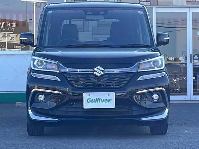 スズキ ソリオ バンディット HV SV 徳島県 2019(令1)年 7.6万km スーパーブラックパール 社外8型SDナビ　CN-RZ843/（ラジオ/フルセグ/DISC/SD/BT/USB/iPod）/全方位カメラ/追従式クルーズコントロール/パドルシフト/両側電動スライドドア/後方コーナーセンサー/LEDヘッドライト/純正ドアバイザー/フォグライト/ビルトインETC /スペアキー/純正15AW