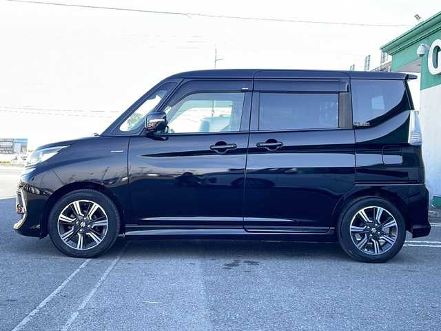 スズキ ソリオ バンディット HV SV 徳島県 2019(令1)年 7.6万km スーパーブラックパール 社外8型SDナビ　CN-RZ843/（ラジオ/フルセグ/DISC/SD/BT/USB/iPod）/全方位カメラ/追従式クルーズコントロール/パドルシフト/両側電動スライドドア/後方コーナーセンサー/LEDヘッドライト/純正ドアバイザー/フォグライト/ビルトインETC /スペアキー/純正15AW