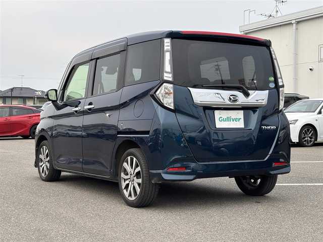 ダイハツ トール カスタムG ターボ SAⅡ 大分県 2018(平30)年 9.4万km レーザーブルークリスタルシャイン ・純正ナビ(CD.DVD.SD.BT.USB)/・バックカメラ/・フルセグテレビ/・両側パワースライドドア/・スマートアシスト/・リアセンサー/・クルーズコントロール/・ETC/・ドライブレコーダー/・ステアリングリモコン