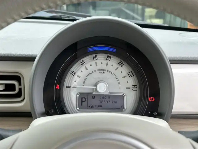 スズキ ラパン S 奈良県 2017(平29)年 3.9万km フェニックスレッドパール 社外ＫＥＮＷＯＯＤ彩速ナビゲーション/(AM/FM/CD/DVD/USB/iPod/BT/フルセグTV）/バックカメラ/レーダーブレーキサポート/アイドリングストップシステム/オートライト/ETC/ABS/SRSエアバック【運転席/助手席】/シートヒーター【運転席】/キーレスプッシュスタートシステム/横滑り防止装置/電格ミラー/ドアバイザー/保証書/取扱説明書/スペアキー