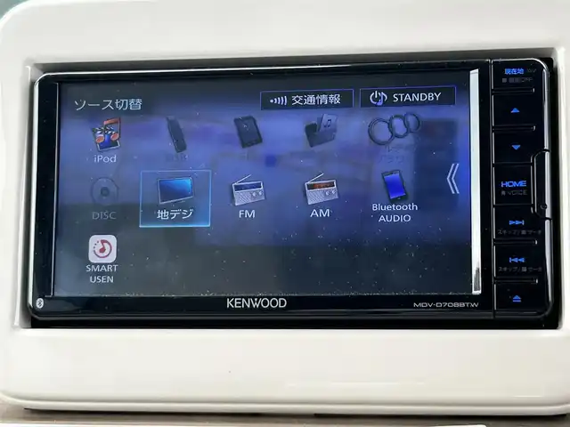スズキ ラパン S 奈良県 2017(平29)年 3.9万km フェニックスレッドパール 社外ＫＥＮＷＯＯＤ彩速ナビゲーション/(AM/FM/CD/DVD/USB/iPod/BT/フルセグTV）/バックカメラ/レーダーブレーキサポート/アイドリングストップシステム/オートライト/ETC/ABS/SRSエアバック【運転席/助手席】/シートヒーター【運転席】/キーレスプッシュスタートシステム/横滑り防止装置/電格ミラー/ドアバイザー/保証書/取扱説明書/スペアキー