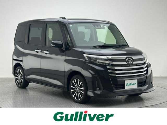 トヨタ ルーミー カスタムG－T 兵庫県 2021(令3)年 2.7万km ブラックマイカメタリック ワンオーナー/純正9型ナビゲーション/・フルセグTV/CD/DVD/Bluetooth/両側パワースライドドア/レーダークルーズコントロール/スマートアシスト/・衝突警報機能/・衝突回避支援ブレーキ機能/・ふらつき警報/ドライブレコーダー/USBポート/ETC/シートヒーター/オートホールド/プッシュスタート/スマートキー/純正LEDヘッドライト/純正14インチアルミ/純正フロアマット