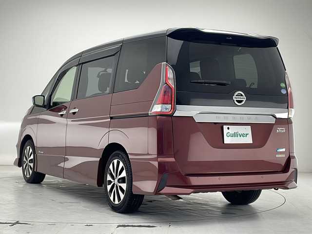 日産 セレナ ハイウェイスター G プロパイロットED 沖縄県 2016(平28)年 8.3万km マルーンレッド 2トーン 純正9インチナビ（MM516D-L）/(フルセグＴＶ　ＤＶＤ　バックカメラ　ＢＴ接続)/純正フリップダウンモニター　/プロパイロット　/オートホールド　/ＥＴＣ　/両側パワースライドドア　/前後コーナーセンサー　/プッシュスタート　/スペアキー
