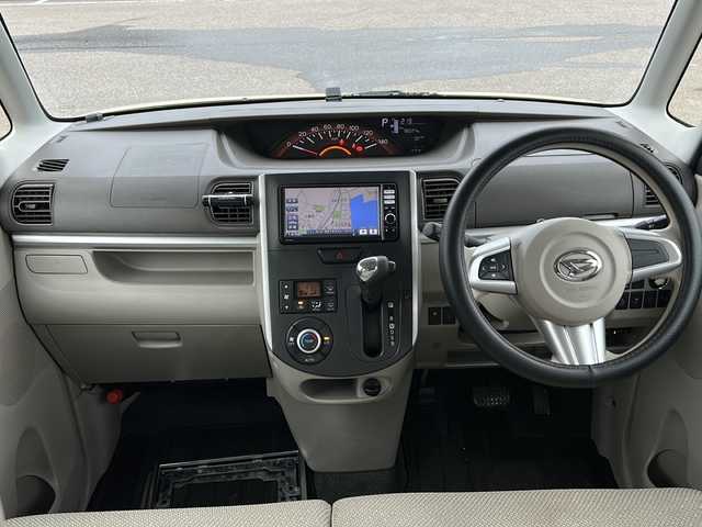 ダイハツ タント X ターボ SA 石川県 2014(平26)年 7.8万km コットンアイボリー スマートアシスト/・衝突警報機能／衝突回避支援ブレーキ機能（対車両・対歩行者）/・ブレーキ制御付誤発進抑制制御機能（前方・後方）/・車線逸脱警報機能/・先行車発進お知らせ機能/・オートハイビーム/・エマージェンシーストップシグナル/・ヒルホールドシステム/純正メモリナビゲーション/【CD・DVD・Bluetooth・フルセグTV(B-CASカード無)】/型番：NMZP-W64D/バックカメラ/片側パワースライドドア/プッシュスタート/・スマートキー/ETC/純正フロアマット/取扱説明書/保証書