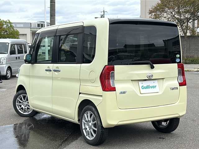 ダイハツ タント X ターボ SA 石川県 2014(平26)年 7.8万km コットンアイボリー スマートアシスト/・衝突警報機能／衝突回避支援ブレーキ機能（対車両・対歩行者）/・ブレーキ制御付誤発進抑制制御機能（前方・後方）/・車線逸脱警報機能/・先行車発進お知らせ機能/・オートハイビーム/・エマージェンシーストップシグナル/・ヒルホールドシステム/純正メモリナビゲーション/【CD・DVD・Bluetooth・フルセグTV(B-CASカード無)】/型番：NMZP-W64D/バックカメラ/片側パワースライドドア/プッシュスタート/・スマートキー/ETC/純正フロアマット/取扱説明書/保証書