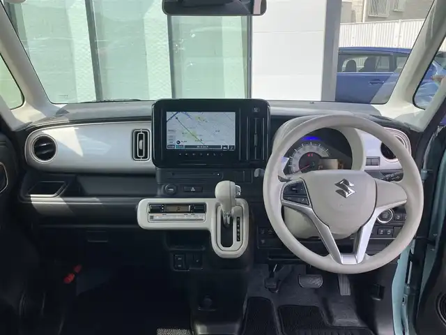 スズキ ワゴンＲ スマイル HYBRID X 香川県 2024(令6)年 0.2万km オフブルーメタリック/ホワイト2トーン 登録時走行距離：1441km/メーカー純正ナビ/　CD DVD BT フルセグTV/全方位カメラ/両側パワースライドドア/衝突被害軽減/レーンキープアシスト/クリアランスソナー/LEDヘッドライト/オートライト/フォグランプ/シートヒーター/ISOFIX/プッシュスタート/スマートキー/新車時保証書/ワンーオーナー