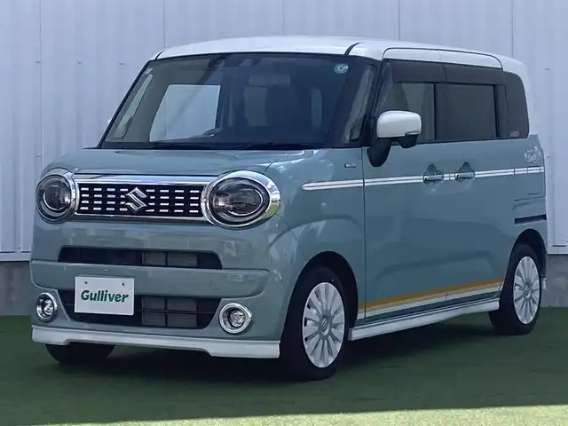 スズキ ワゴンＲ スマイル HYBRID X 香川県 2024(令6)年 0.2万km オフブルーメタリック/ホワイト2トーン 登録時走行距離：1441km/メーカー純正ナビ/　CD DVD BT フルセグTV/全方位カメラ/両側パワースライドドア/衝突被害軽減/レーンキープアシスト/クリアランスソナー/LEDヘッドライト/オートライト/フォグランプ/シートヒーター/ISOFIX/プッシュスタート/スマートキー/新車時保証書/ワンーオーナー
