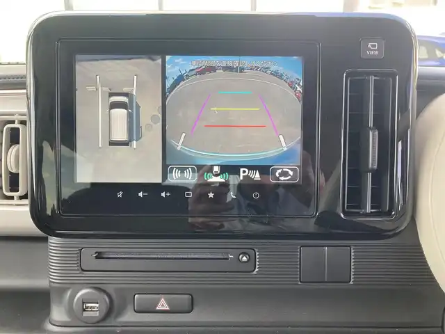 スズキ ワゴンＲ スマイル HYBRID X 香川県 2024(令6)年 0.2万km オフブルーメタリック/ホワイト2トーン 登録時走行距離：1441km/メーカー純正ナビ/　CD DVD BT フルセグTV/全方位カメラ/両側パワースライドドア/衝突被害軽減/レーンキープアシスト/クリアランスソナー/LEDヘッドライト/オートライト/フォグランプ/シートヒーター/ISOFIX/プッシュスタート/スマートキー/新車時保証書/ワンーオーナー