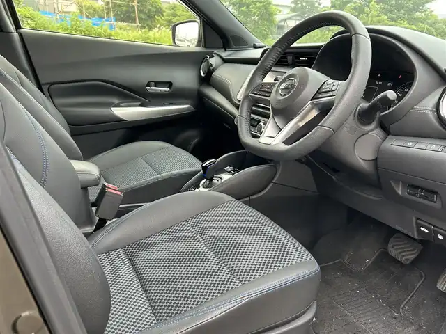 日産 キックス X 富山県 2021(令3)年 3.8万km チタニウムカーキ ワンオーナー/純正ナビ/フルセグテレビ/エマージェンシーブレーキ/インテリジェントルームミラー/アラウンドビューモニター/バックカメラ/ウィンカーミラー/ドアバイザー/プッシュスタート/ビルトインETC/ETC2.0/LEDヘッドライト/コーナーセンサー/プロパイロット/ドライブレコーダー/ハーフレザー