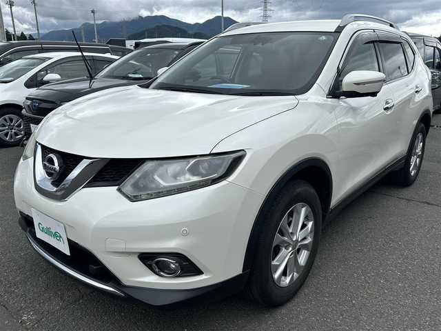 日産 エクストレイル 20Xt エマージェンシーブレーキ 岩手県 2015(平27)年 16.4万km ブリリアントホワイトパール 横滑り防止装置/コーナーセンサー/盗難防止装置/オートライト/ダウンヒルアシスト/純正アルミホイール/シートヒーターエアシート(D/N)/電動リアゲート/純正フロアマット/スペアキー一本/ETC/全周囲カメラ/純正ナビ/Bluetooth