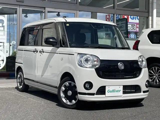 ダイハツ ムーヴ キャンバス G ブラックアクセント VS SAⅢ 青森県 2020(令2)年 3.3万km パールホワイトⅢ 両側パワースライドドア/全方位カメラ/バックカメラ/純正ナビ(Bluetooth/DVD)/全席シートカバー/純正フロアマット/オートマチックハイビーム/アイドリングストップ/コーナーセンサー/スタッドレスタイヤ(155/65/13)/純正ホイール(サマータイヤ)/社外ホイール(スタッドレスタイヤ)/保証書/取扱説明書