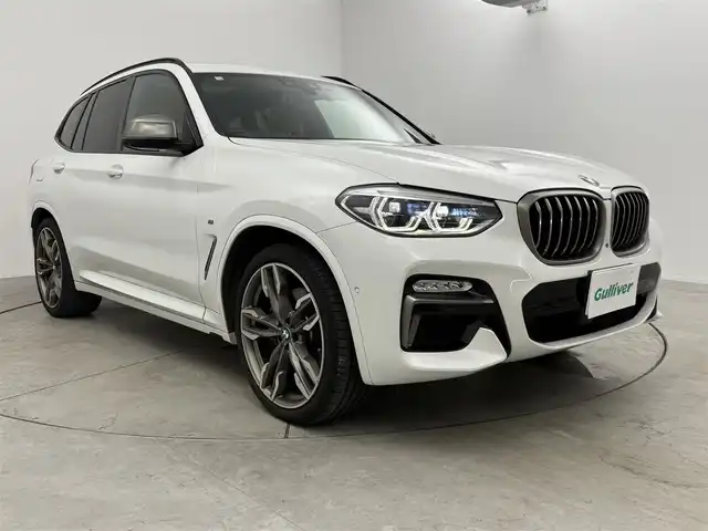ＢＭＷ Ｘ３ M40d 愛知県 2018(平30)年 7.3万km アルピンホワイトⅢ サンルーフ　/ハーマンカードン　/ナビ　/全方位カメラ　/置くだけ充電　/ＢＳＭ　/ＨＵＤ　/パワーシート　/シートヒーター　/茶色レザーシート　/ドラレコ　/クルコン　/パドルシフト　/ルーフレール　/保証書　/取説　/記録簿